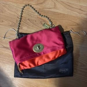 Coach vintage satin purse w/ dust bag